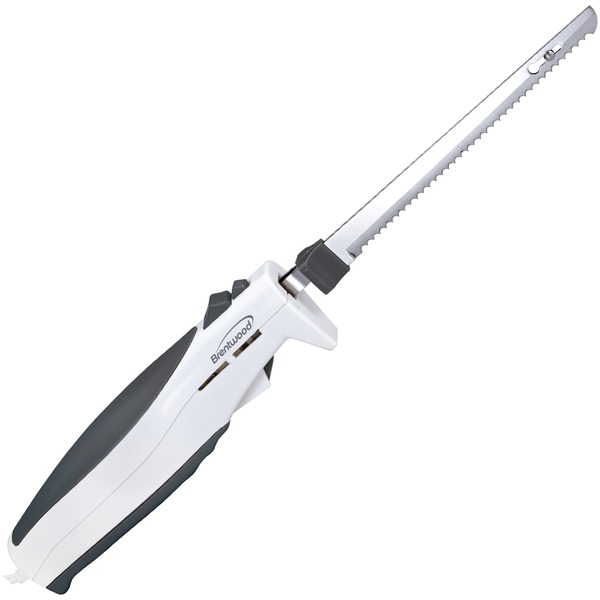 BRENTWOOD(R) TS-1010 7IN ELEC CARV KNIFE WHT